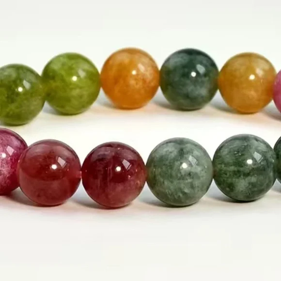 Gorgeous mixed tourmaline gemstone bracelet - Picture 3 of 4